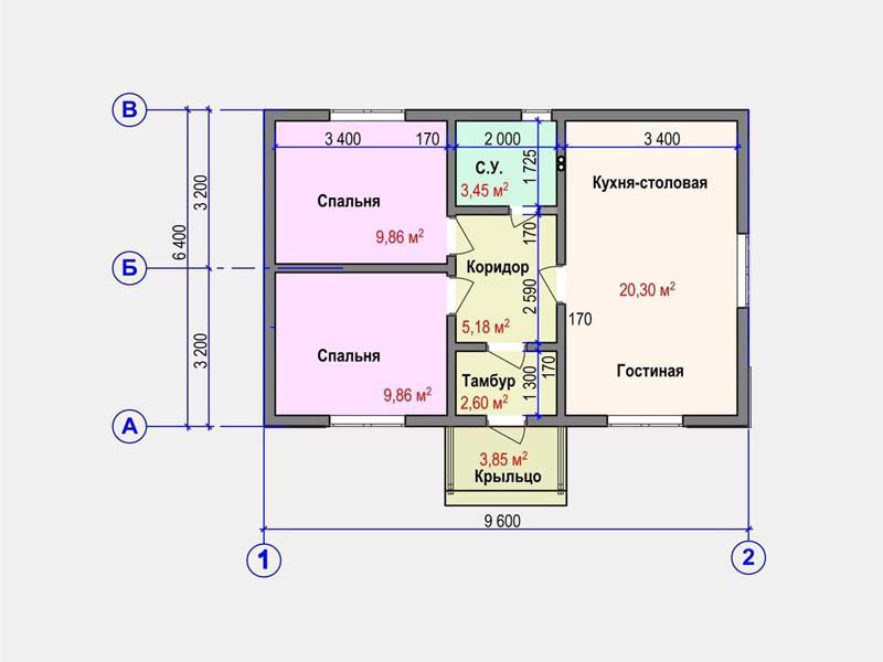 Планировка дома из СИП-панелей
